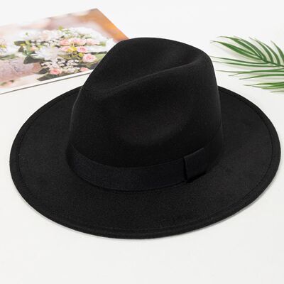 Autumn and winter men and women's new large brimmed hats, fa