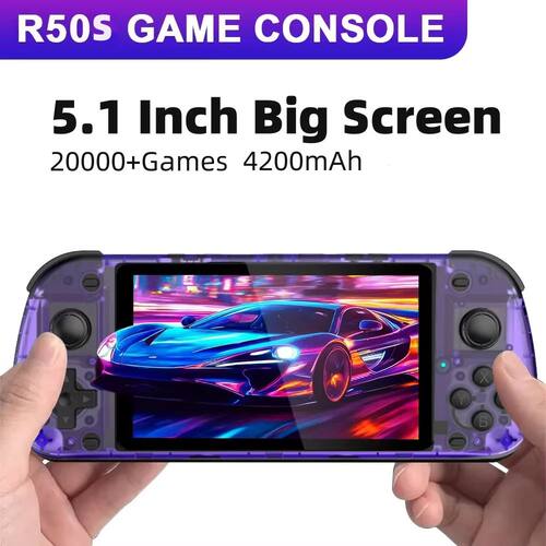 5.1 Inch R50S Retro Handheld Game Console 854*480 Large Scre