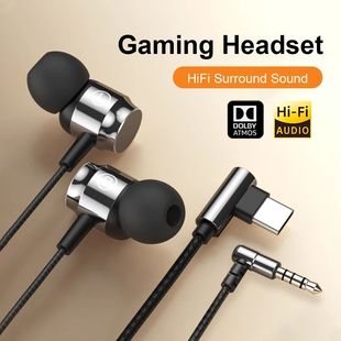Digital Chip Wired Gaming Headset Type C 3.5mm HIFI Heavy Ba