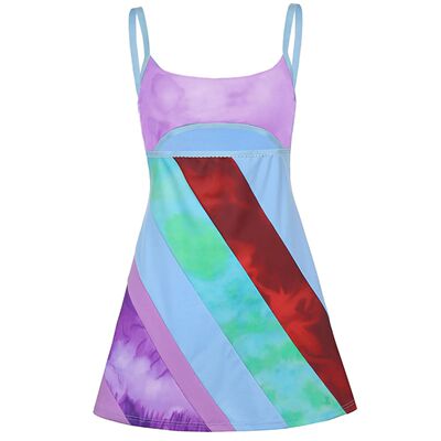 2024 New Women’s Casual Sweet Suspender A-line Dress Fashio