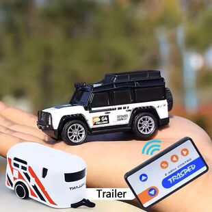 Mini Rc Car Trasped 1:64 Scale Alloy 5-Channel Electric Remo