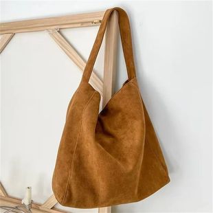Shoulder Bag Retro Suede Frosted Tote Bag Autumn and Winter