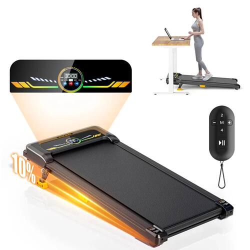 Portable Incline Walking Pad - 330lb Capacity, 2.5HP Under D