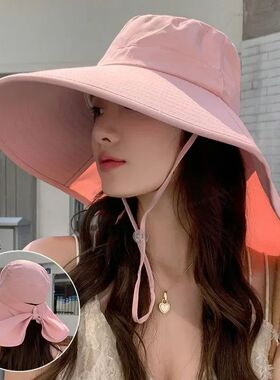 Outdoor Sun Bucket Hat for Women Girls Fishing Hat Wide Brim