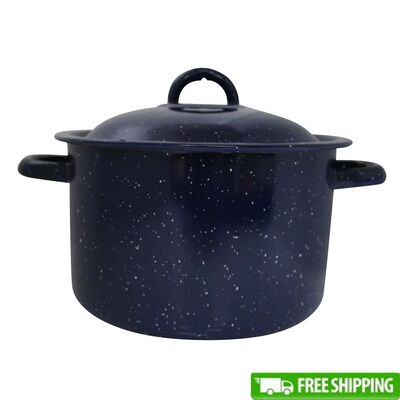 Enamel Stock Pot Soup Stews Cooking with Double Handles Oven