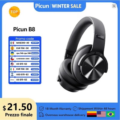 Picun B8 Bluetooth Headphones 120H Playtime Headset Wireless