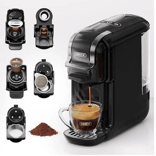 HiBREW H2B 5-in-1 Pods Coffee Maker, 19 Bar Espresso Machine