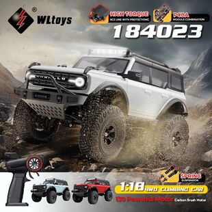 WLtoys 184023 2.4G RC Car With LED Light 4WD 1/18 Remote Con