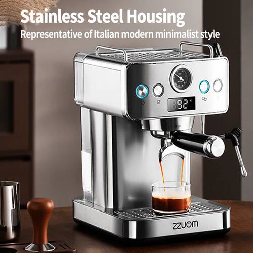 20Bar Semi-Automatic Espresso Machine,Stainless Steel Casing