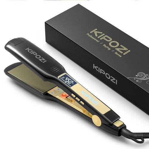 KIPOZI Professional Titanium Flat Iron Hair Straightener wit