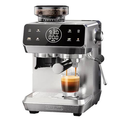 Home Espresso Machine with Grinder, 20Bar Pressure, Dual Tem