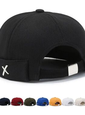 Vintage Dome Hat Mens Melon Beanie Cap Solid Color Docker Ha