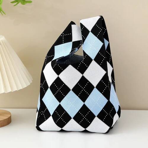 Women's Knitted Woven Handbag rendy Tote Bag Ins Gift Bag Wo
