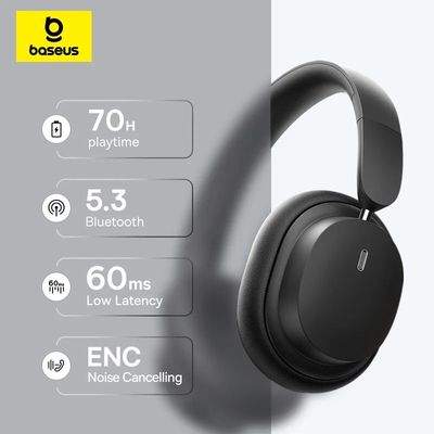 Baseus Wireless Headphones Bluetooth 5.3 HIFI Level Earphone