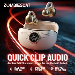 Zombiescat B16 OWS Ear Clip Headphone 360° Stereo Sound Blu