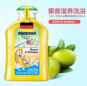 德国 sanosan/哈罗闪童宝宝香蕉沐浴露洗发沐浴二合一到2022.12