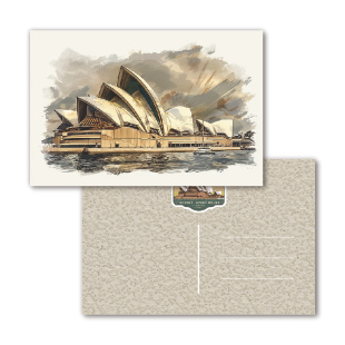 COLOR MASH原创澳大利亚地标建筑悉尼歌剧院 澳洲旅行纪念明信片