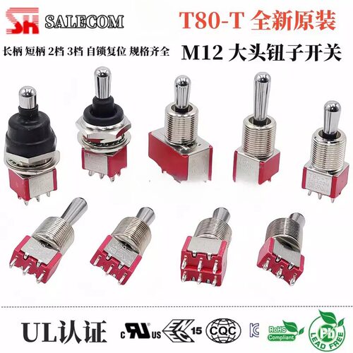 SHT80-T12mm钮子开关大头扭子3