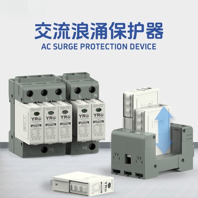AC SPD交流浪涌保护器2P 4P 40KA 275V 385V专注生产避雷器配电箱