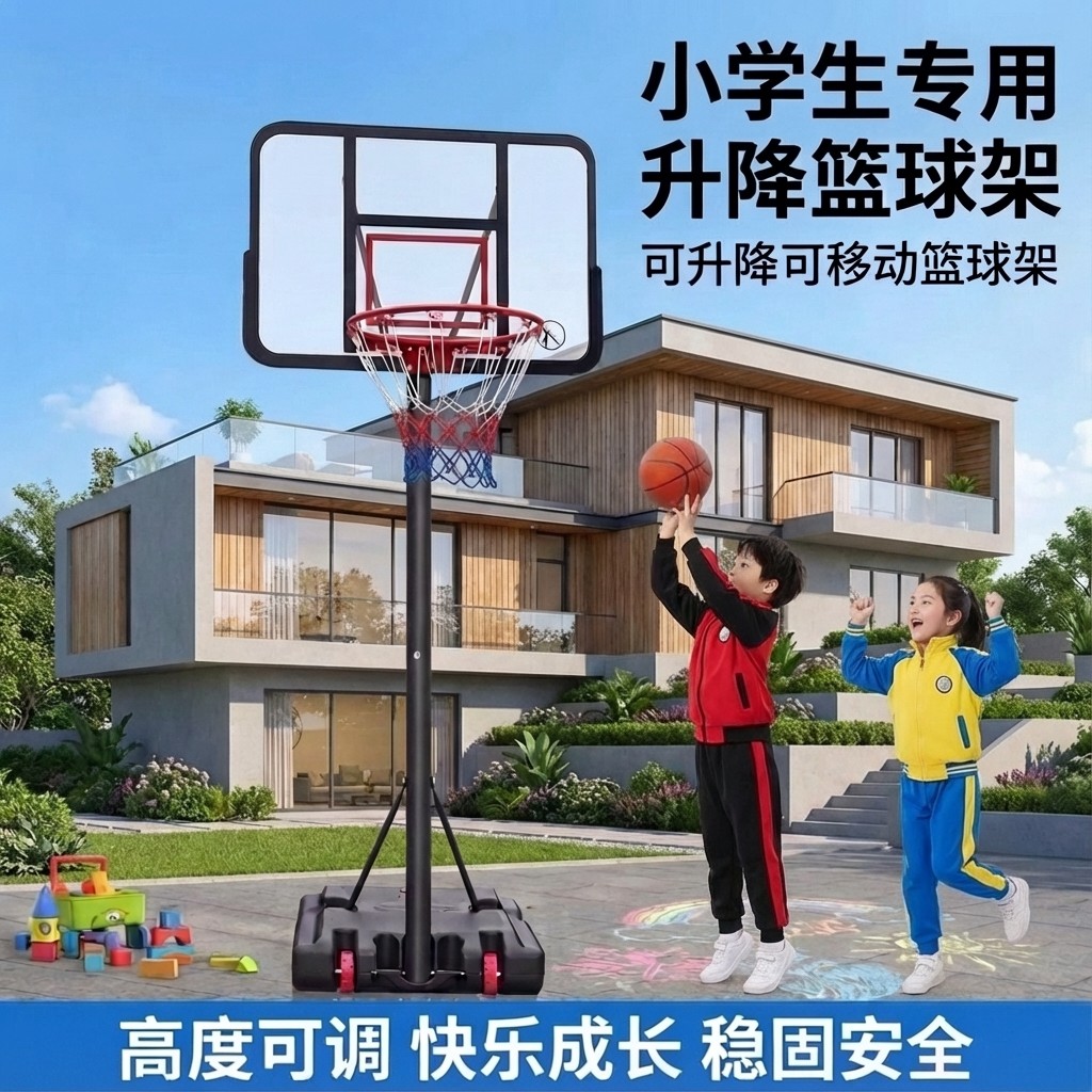 篮球架可移动户外儿童可升降篮球架幼儿园篮球框室内家用投篮架子