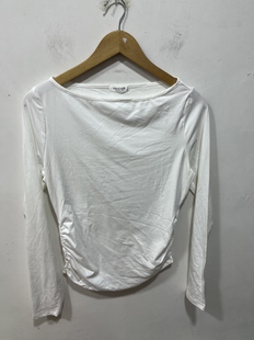 短款 亏本清货春夏女装 T恤上衣打底衫 百搭长袖 大圆领 时尚