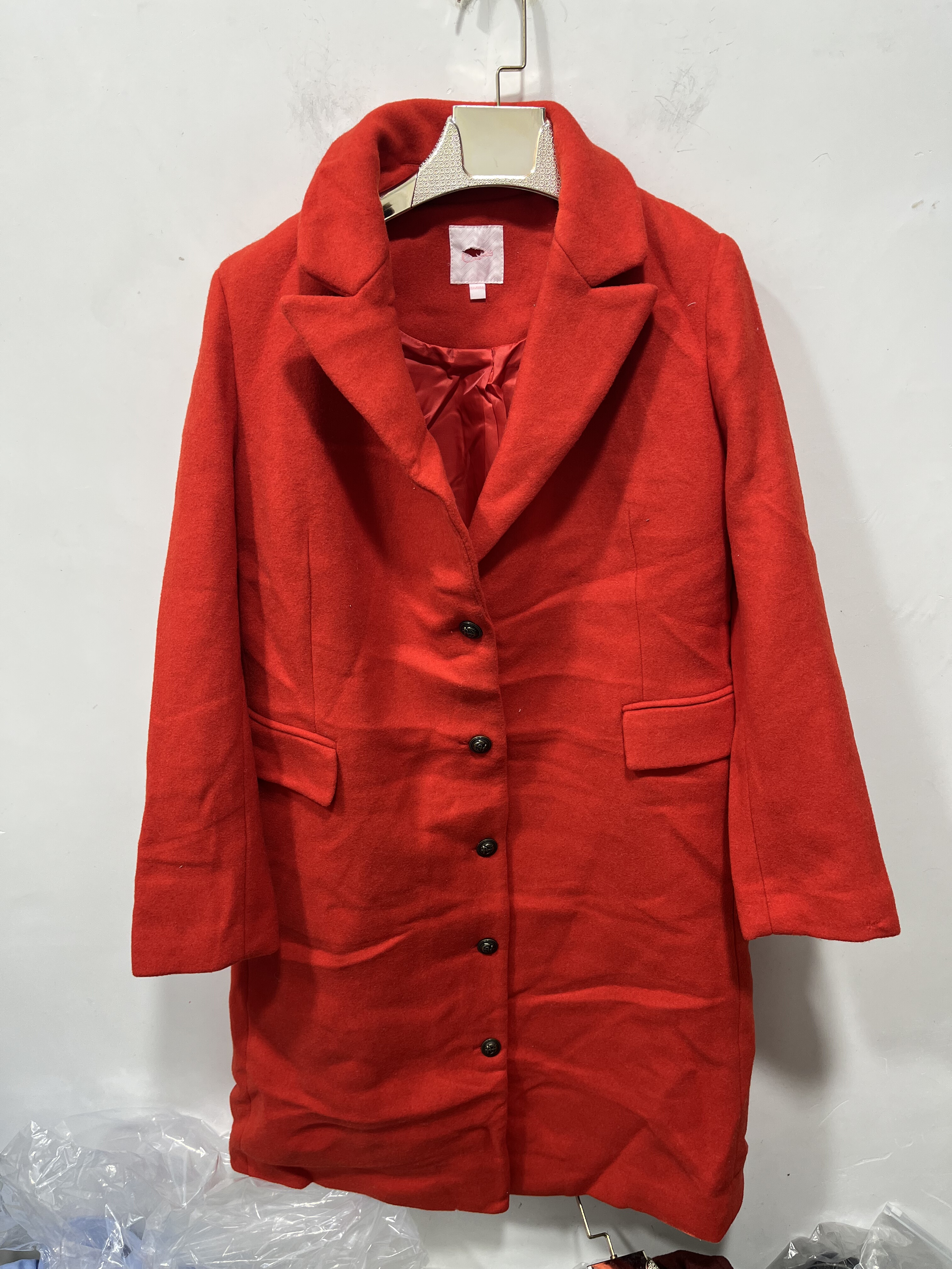 亏本清货春秋女装时尚百搭休闲外套女上衣羊毛呢大衣中长款