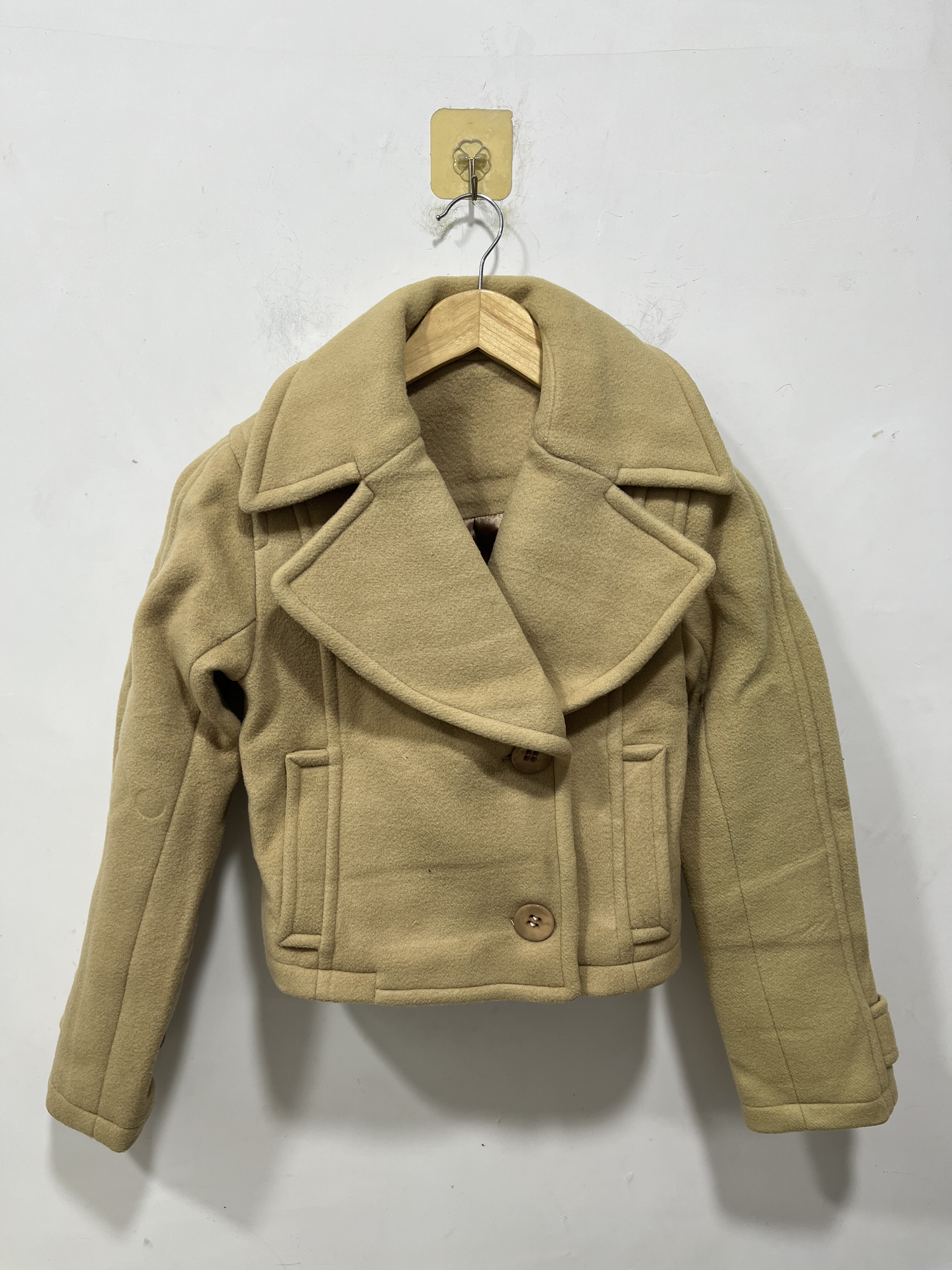 瑕疵亏本清货冬季女装时尚百搭休闲潮牌上衣短款毛呢短外套