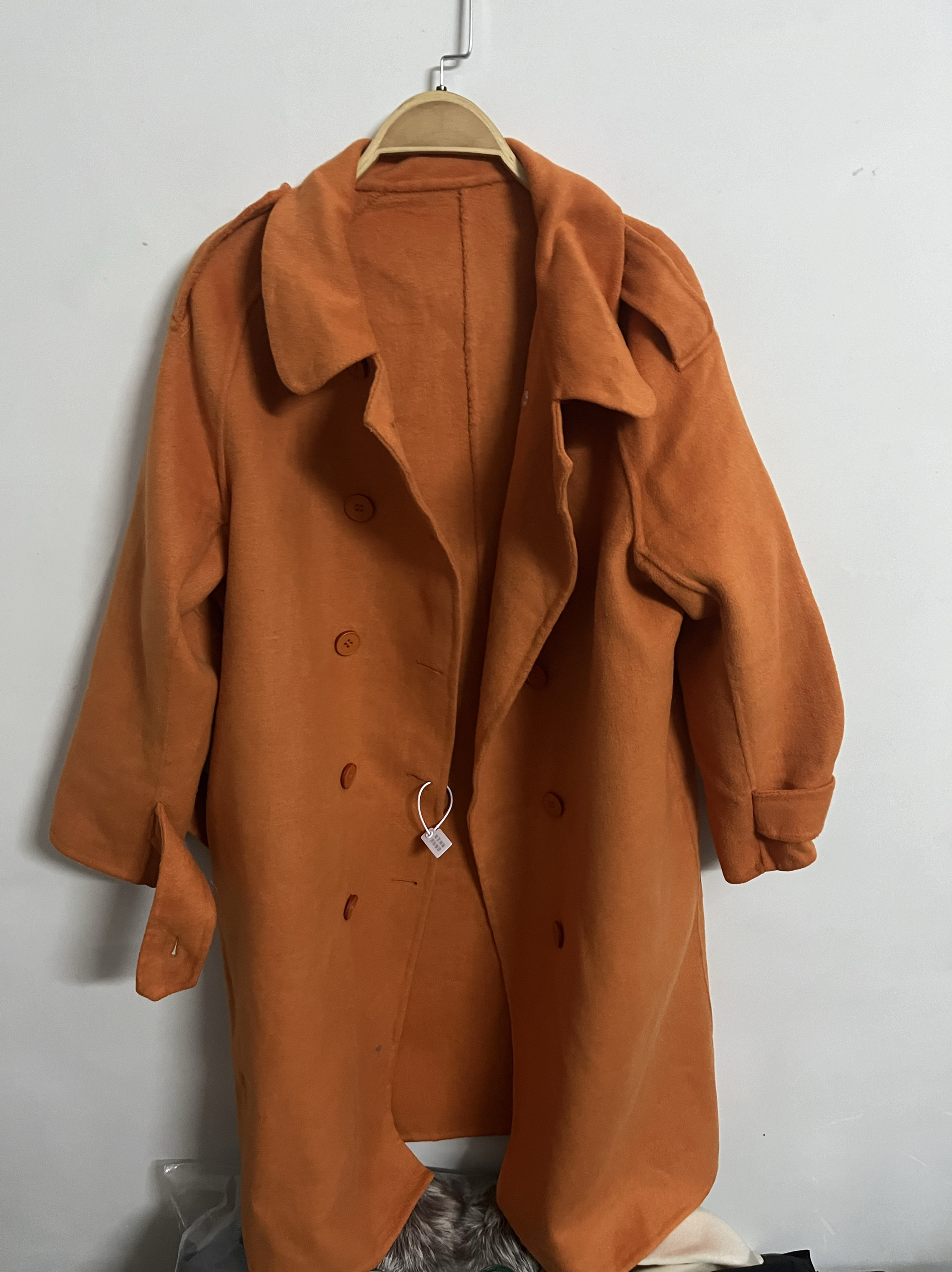 无腰带亏本冬装新品长款羊毛呢子大衣女气质双面呢宽松毛呢外套