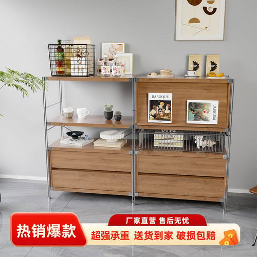 中古风简约翻门杂志柜艺术包豪斯翻门柜北欧客厅收纳柜日式置物架