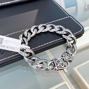 KALRA复古仿裂纹个性 潮男古巴手链男友手环礼物 CELIE 官方正品