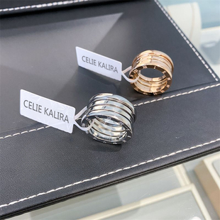官方正品 KALRA罗马数字单身高街简约男女戒指小众情侣礼物 CELIE