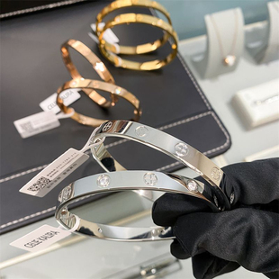 官方正品 KALRA冷淡风十字花镶钻简约男女手镯轻奢百搭手环 CELIE