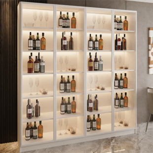 定制家用客厅靠墙玻璃小酒柜餐厅展示柜储物高酒柜2025新款