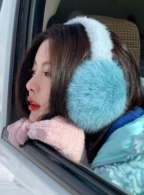 山吉仿兔毛绒耳罩女杨超越同款