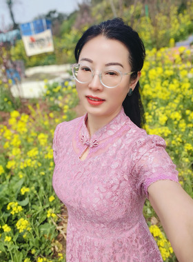 9999新款飘逸粉紫色大摆长裙立领古典镂空收腰显瘦拼接蕾丝连衣裙