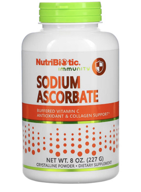 美国NutriBiotic 维生素C提高免疫抗坏血酸钠结晶粉227克抵御氧化