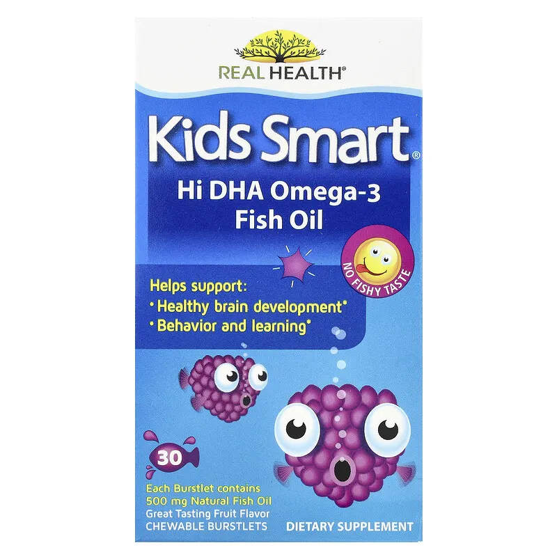 现货美国Bioglan高含量DHA欧米伽3Kids Smart儿童咀嚼鱼油30