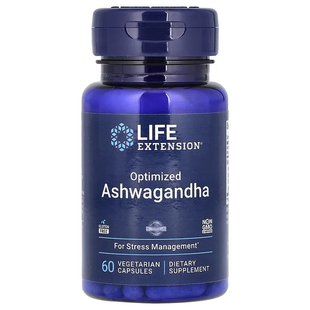 美国Life Extension南非醉茄舒缓抗压情绪60 粒素食胶囊
