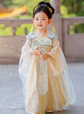 儿童汉服女童连衣裙国风唐装超仙