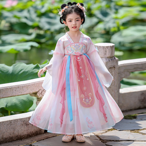 女童汉服2026新款长袖古装连衣裙