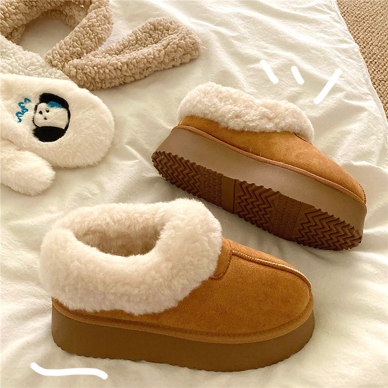 穿整个冬天的！罕见高克重自留厚底雪地靴女保暖加绒冬季包跟棉鞋