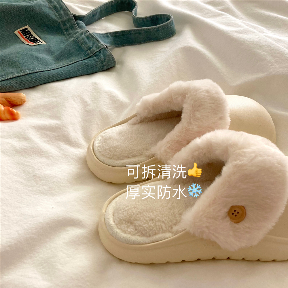 可拆清洗~!防水加厚懒人毛毛拖