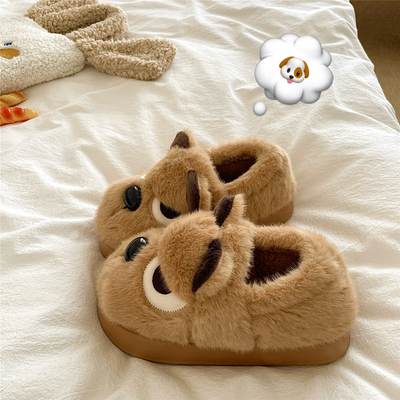 瞅你咋滴~！气鼓鼓ins可爱包跟棉鞋女保暖加绒厚底冬季毛毛棉拖鞋