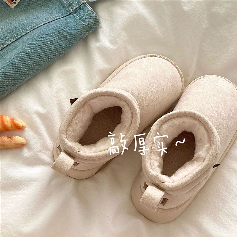厚底短筒保暖雪地靴女INS