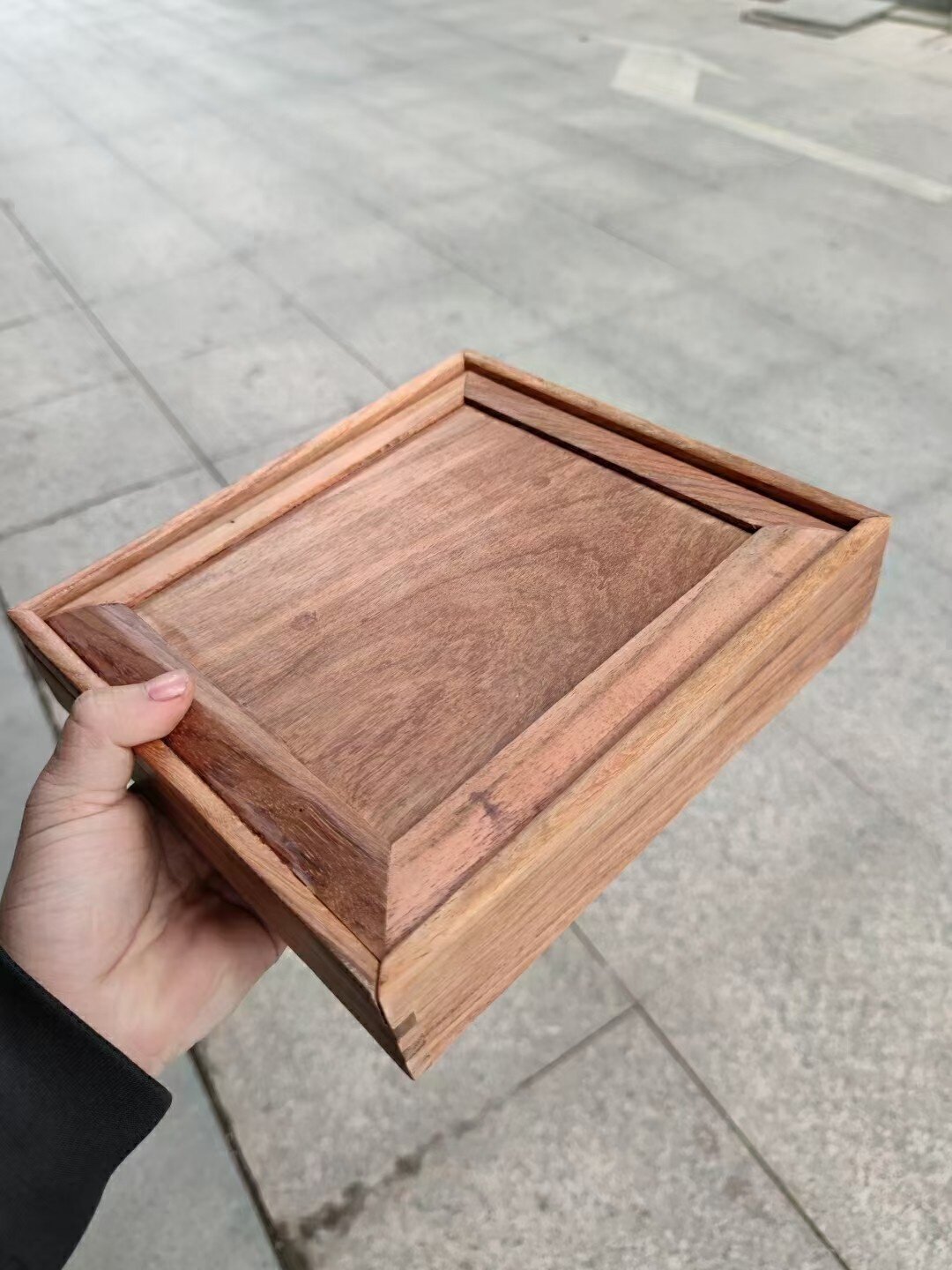 缅甸花梨开茶盘红木撬茶盘普洱茶分茶盒拆茶盒茶盘茶饼收纳盒实木