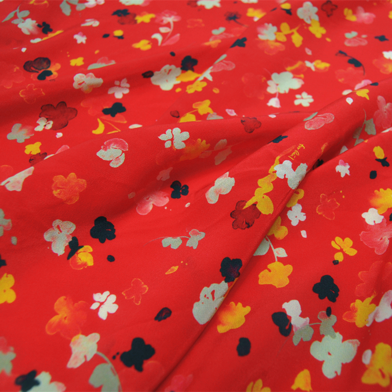 宽幅花朵半身裙服装布料面料