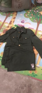 二手冬季长服上衣裤子套装工装中老年中山装