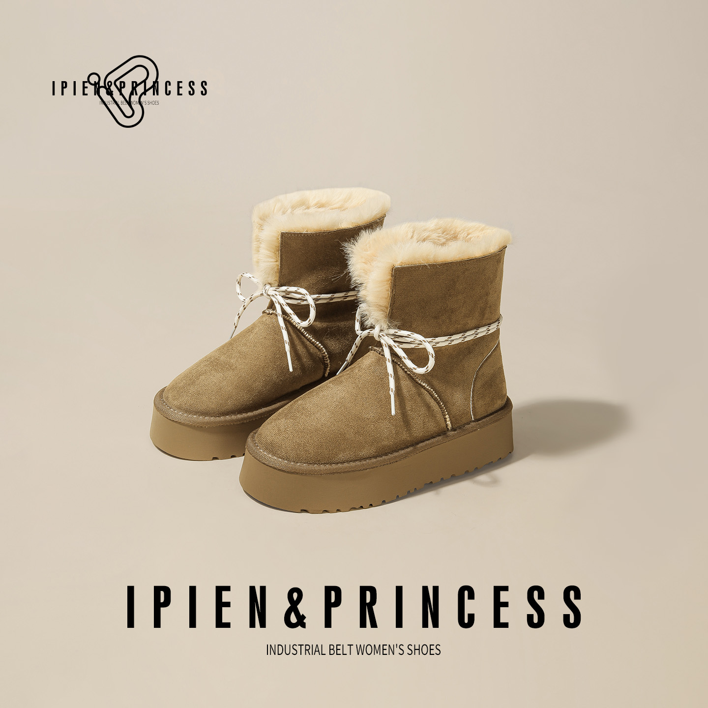 复古户外防滑加绒保暖厚底雪地靴