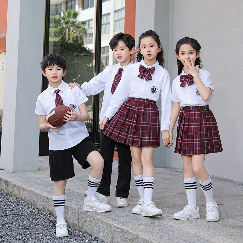 儿童合唱演出服中小学生幼儿园诗朗诵红歌表演服学院风毕业季班服