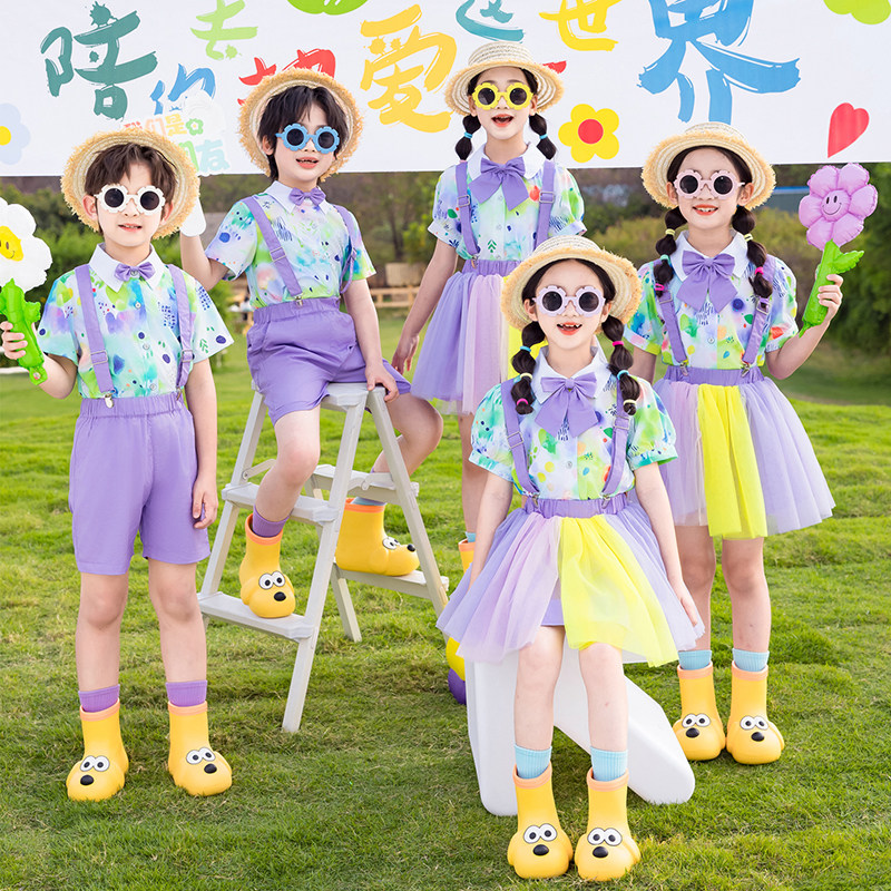 少儿六一表演服装小学生运动会啦啦队合唱演出服幼儿园毕业照班服